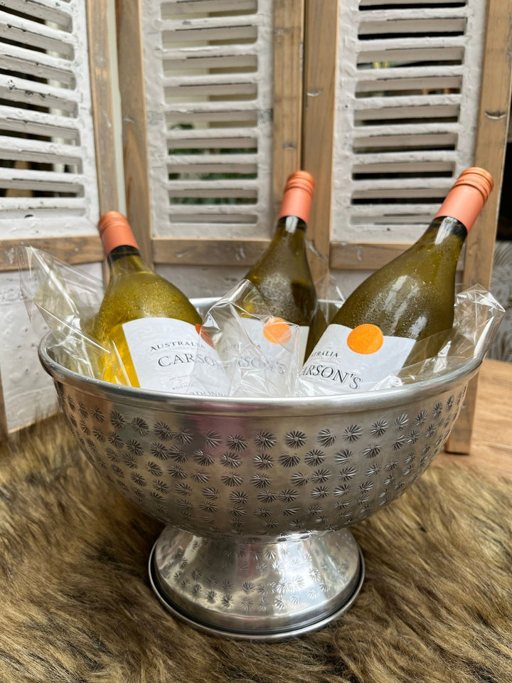 Champagner-/Weinkühler kompakt silber
