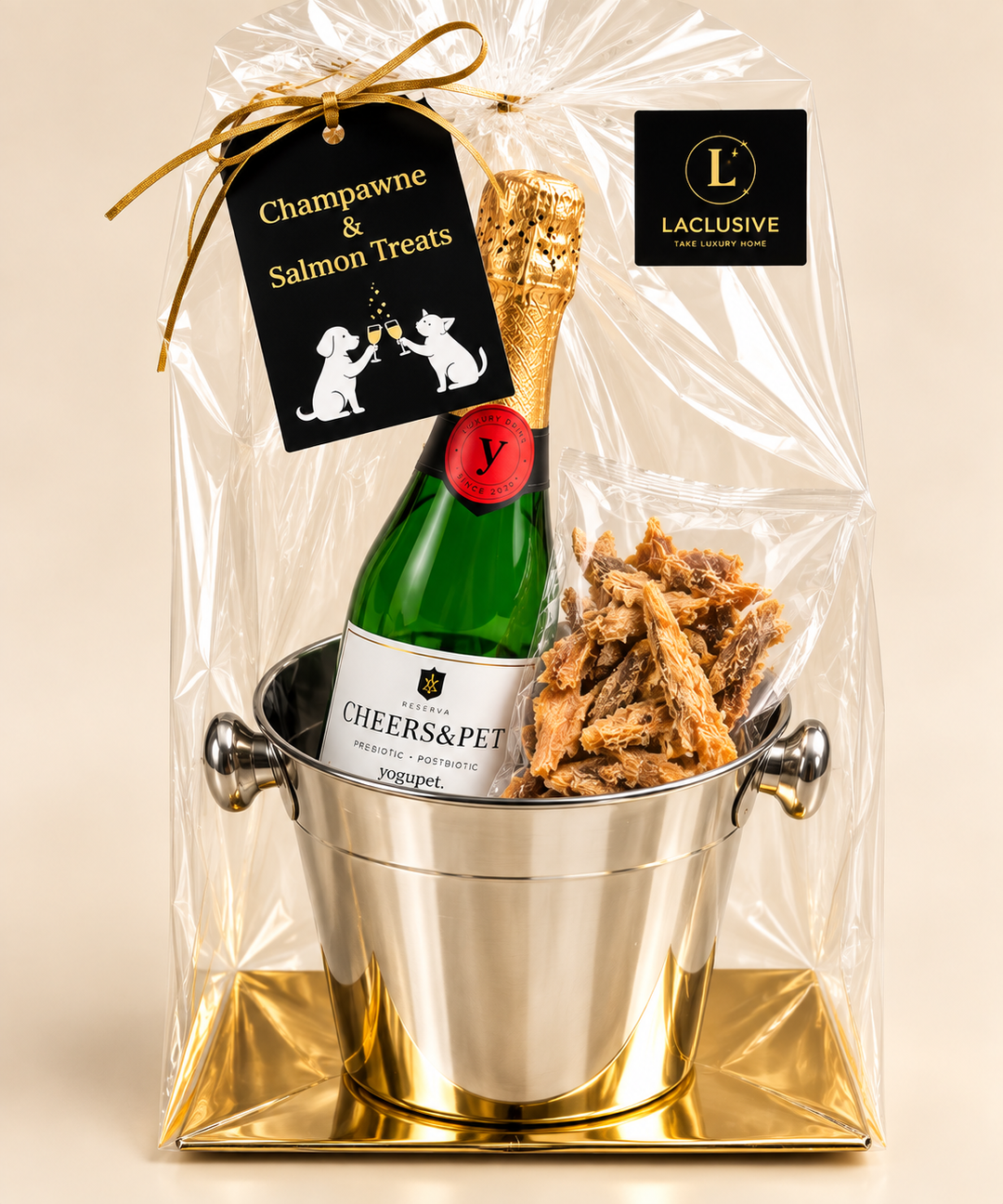 Champawne & Salmon Treats – luxe cadeauset voor hond en kat - Een bubbel voor je beste maatje 🥂🐾