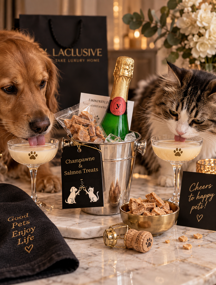 Champawne & Salmon Treats – luxe cadeauset voor hond en kat - Een bubbel voor je beste maatje 🥂🐾