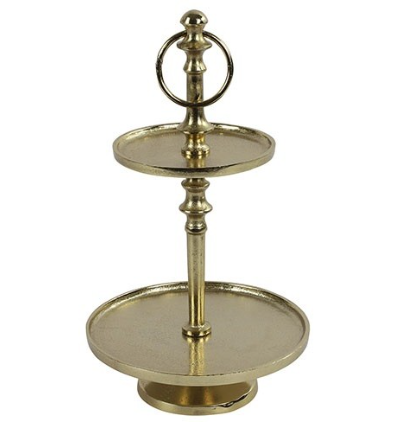 Gouden etagère 2-laags