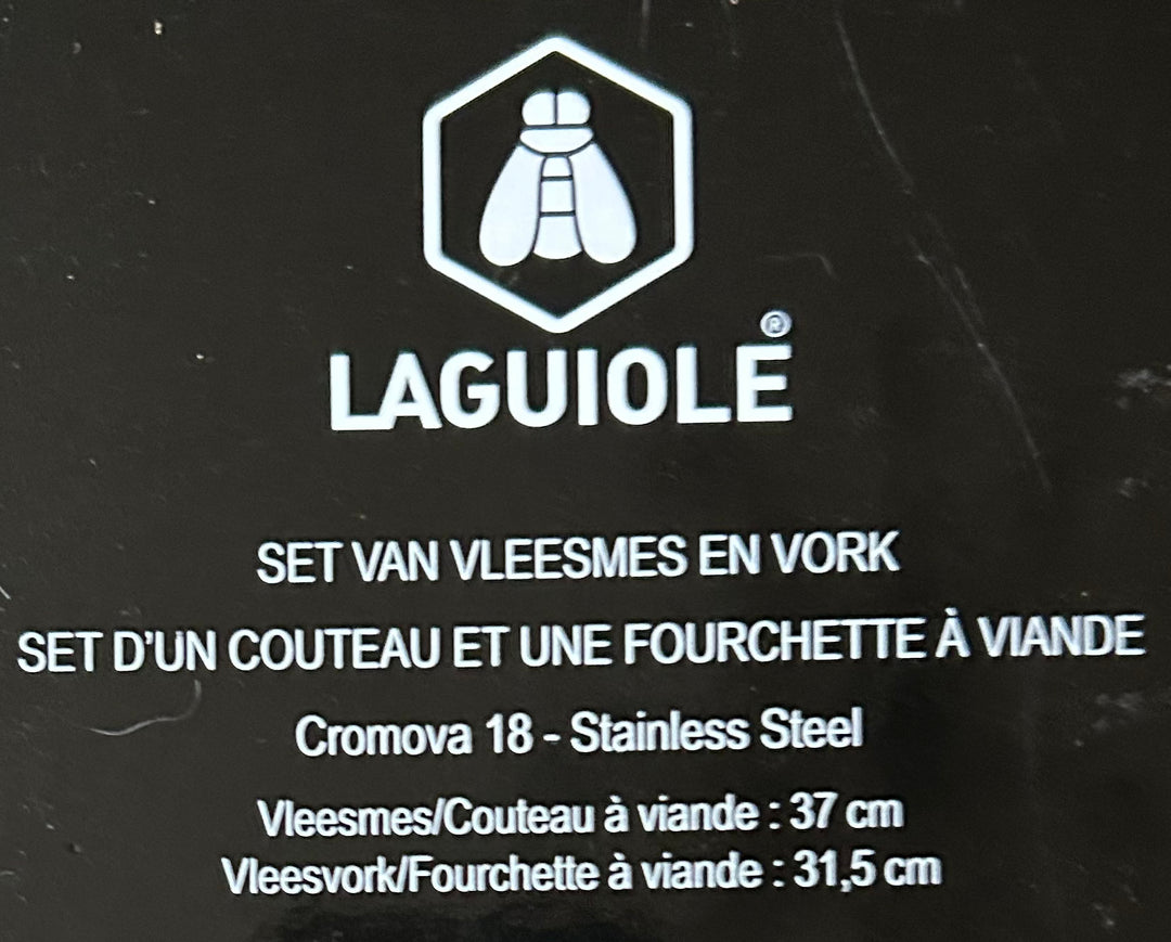 Laguiole set van vleesmes en vork