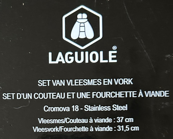 Laguiole set van vleesmes en vork