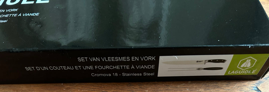 Laguiole set van vleesmes en vork