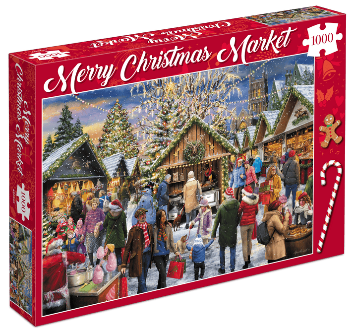 Kerstpuzzel Merry Christmas Market (1000 stukjes)