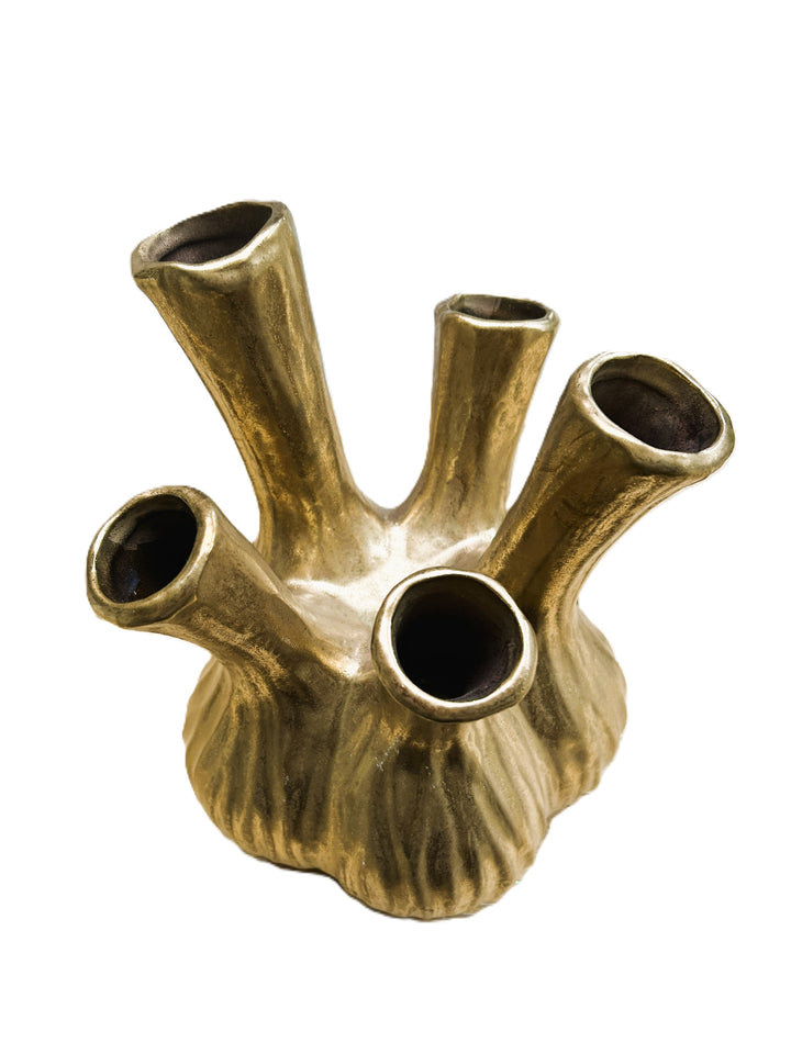 Seidentulpen im Tontopf