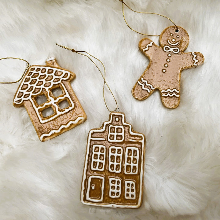 Kerstboom hanger gingerbread keramiek